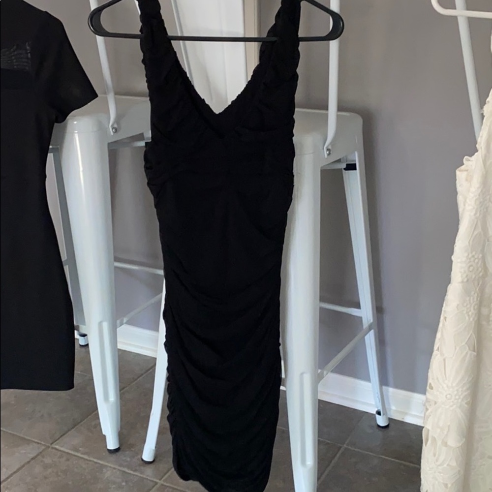 Express little black dress with side ruching
